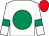White, emerald green disc and armlets, red cap (The Isle Of Frogs Partnership)