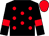 Black, red spots, armlets and cap (J P Romans,a Selway,r G Tizzard,p Wavi)