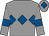 Grey, royal blue triple diamond, armlets and diamond on cap (Jan Carpenter & Bill Young)