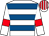 White, royal blue hoops, white sleeves, red armlets, white and red striped cap (The Lansdowners)
