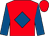 Red, royal blue diamond and sleeves (Mrs Marilyn Jane Martin)