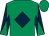 Emerald green, dark blue diamond, dark blue and emerald green diabolo on sleeves (The Keith Adams Racing Partnership)