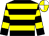 Black & yellow hoops, white & yellow quartered cap (Michael Moloney)