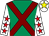 Emerald green, maroon cross sashes, white sleeves, red stars, white cap, yellow star (Fly Syndicate)