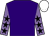 Purple, mauve sleeves, black stars, white cap (M Kavanagh)