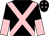 Black, pink cross sashes, pink & black halved sleeves, black cap, pink stars (Charlotte Younghusband & George Pappadakis & James Noble)