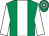 Emerald green, white panel & sleeves, hooped cap (Anthony Byrne)