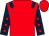 Red, dark blue epaulets, dark blue sleeves, red stars (D Thompson & The Magic Ten)