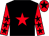 Black, red star, red sleeves, black stars, red cap, black star (Miss K Hickey)