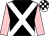 Black, white cross sashes, pink sleeves, white & black check cap (Simon Kwok)