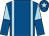 Royal blue, light blue braces, light blue and royal blue halved sleeves, royal blue cap, light blue star (Brian Chicken & Don Eddy)