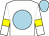 White, light blue disc, white sleeves, yellow armlets, light blue cap (Doom Bar Beach Club)