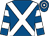 Royal blue, white cross belts, hooped sleeves and cap (James Evans Racing & The Gmw Syndicate)