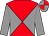 Red and grey diabolo, grey sleeves, quartered cap (Mrs V Palmer)