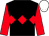 Black, red diamond hoop, red sleeves, white cap (Let's Be Lucky Racing 12)