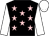 Black, pink stars, white sleeves and cap (D O'donohoe, J Cavanagh, S Nelson)