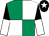Emerald green and white (quartered), black and white halved sleeves, black cap, white star (Teddington Cc Racing)