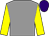 Grey, yellow sleeves, purple cap (Mr S P Marsh)