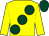 Yellow, large dark green spots, dark green cap (Four Seasons Partnership)