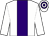 WHITE, purple panel, hooped cap (Mrs J S Bolger)