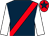 Dark blue, red sash, white sleeves, red cap, dark blue star (M D O'Callaghan)