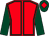 Red, dark green seams, dark green sleeves, dark green cap, red diamond (John P Doran)