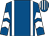 Royal blue, white braces & chevrons on sleeves, striped cap (Patrick Bolger)