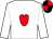 White, red heart, black and red quartered cap (Mr M B Spence)
