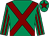 Emerald green, maroon cross belts, striped sleeves and star on cap (Miss M Bryant)