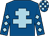 Royal blue, light blue cross of lorraine, diamonds on sleeves, check cap (Mrs Sarah-jane Fox)