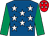 Royal blue, white stars, emerald green sleeves, red cap, white stars (Coltherd McDougal)