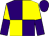 Purple and yellow (quartered), yellow and purple halved sleeves, purple cap (Mr Nick Hoare)
