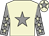 Beige, grey star, grey sleeves, beige stars, beige cap, grey star (Nina Rajani And Partners)