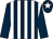 Dark blue and white stripes, dark blue sleeves, dark blue cap, white star (Kingwood Stud Management Co Ltd)