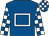 Royal blue, white hollow box, checked sleeves and cap (Mr I J Heseltine)