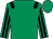 Emerald green, black epaulets, striped sleeves, emerald green cap (Abdulla Belhabb)