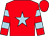 Red, light blue star, hooped sleeves (The Willpower Partnership)