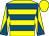 Yellow, royal blue hoops, diabolo on sleeves, yellow cap (Killarney Glen And Sarabex)