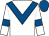 White, royal blue chevron, armlets and cap (Knowle Racing Stables Limited)