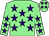 Light green, purple stars (Mr Rob Lewin)