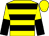 Yellow, black hoops, halved sleeves, yellow cap (Golden Cap)
