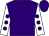 Purple, white sleeves, purple spots (Mrs S P Davis)