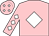 Pink, white diamond, diamonds on sleeves and cap (Alan & Christine Bright)