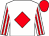 White, red diamond, striped sleeves, red cap (Culm Valley Racing)