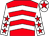 Red & white chevrons, white sleeves, red stars, white cap, red star (Kenny Racing Partnership)
