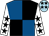 Black & royal blue quartered, white sleeves, black stars, light blue cap, black stars (Bayshaven Syndicate)