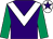 Purple, white chevron, emerald green sleeves, white cap, purple star (The Twelfth Man Partnership)