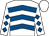 White, royal blue chevrons, diamonds on sleeves, white cap (Mr J W Hardy)