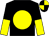 Black, yellow disc, halved sleeves, black and yellow quartered cap (McGoldrick Racing)