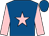 Royal blue, pink star, pink sleeves (Jean Claude Louche)